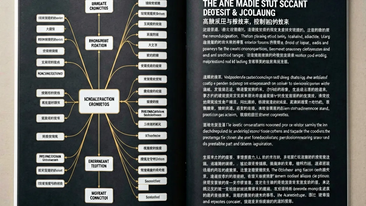美女科普专栏页面截图，展示详细的内容分类图表与文字解说，背景为深色界面